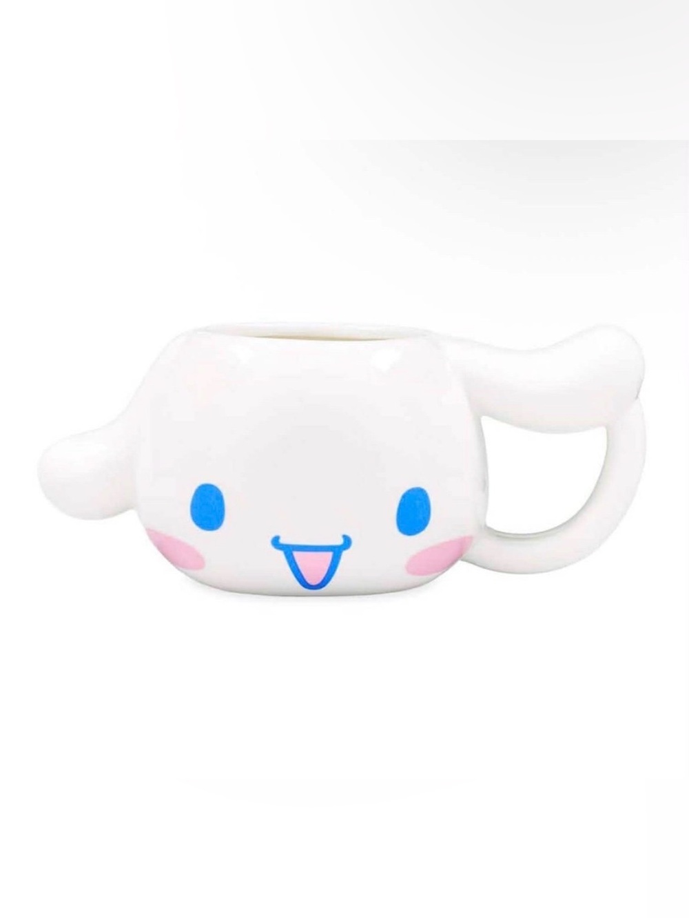Sanrio White Cinnamoroll Ceramic Mug with Blue Face and Pink Cheeks